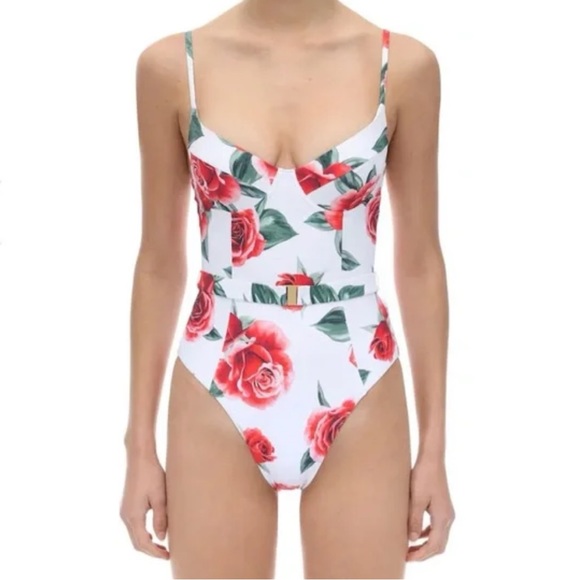 WeWoreWhat Other - Onia x WeWoreWhat Floral Belted One Piece Swimsuit (L)